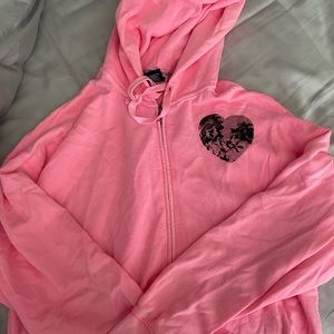 oversized vs pink hoodie
